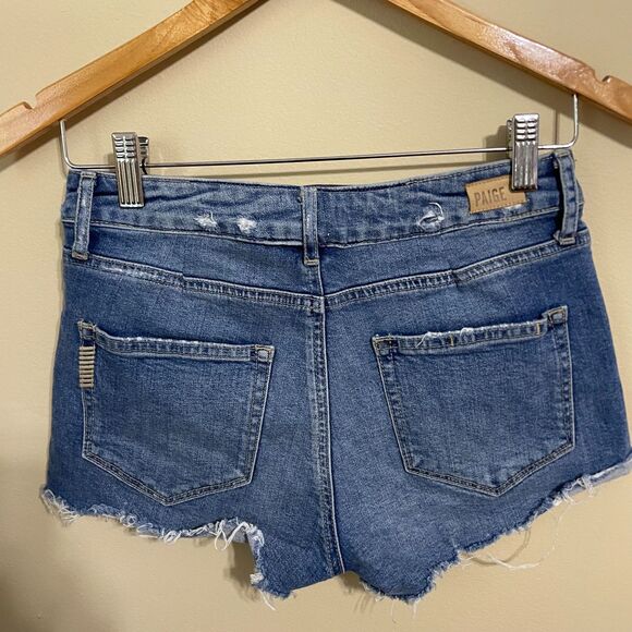 Paige denim shorts cut off distressed size 28 waist - Picture 2 of 7